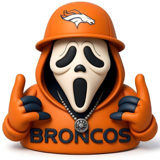 an orange and black figurine wearing a helmet with the word broncos written on it Broncos Halloween Art Toy, Nfl Sports, Denver Broncos, Denver Broncos Pfp, Denver Bronco Emoji, light pink