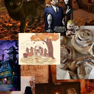 halloween collage with pumpkins, jack - o'- lantern and other items Halloween Iphone Movies And Shows saddle brown