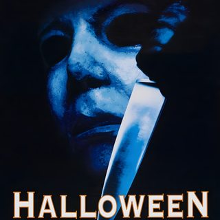 a movie poster for halloween the curse of michael myers, with a knife sticking out of it Halloween 1978 Michael Myers Halloween 1978 Halloween 4 The Return Of Michael Myers Movie Poster, Halloween 6 1995, Halloween The Curse Of Michael Myers 1995, black