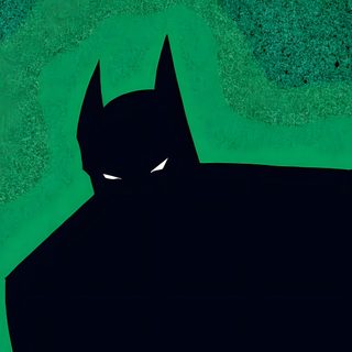the silhouette of a batman standing in front of a green background Batman The Long Halloween Batman Black Background, Batman Yellow Background, Batman Computer, forest green
