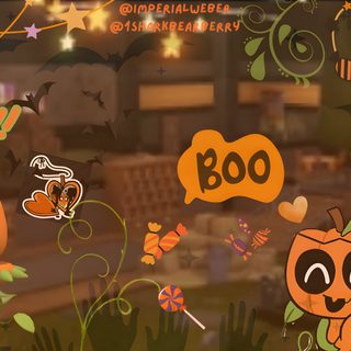 an animated halloween scene with pumpkins and skulls Halloween Dandys World Gourdy Pc, Gourdy Dandys World Ipad, I Miss My Dad, Miss My Dad, saddle brown