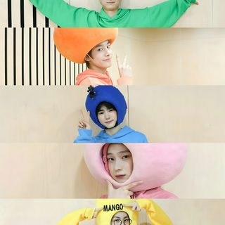 four people in colorful costumes posing for the camera Enhypen Halloween Enhypen Meme, Enhypen Halloween Costume, Chamber 5 Enhypen, Enhypen Funny, light gray