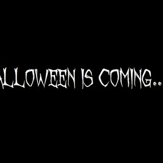 the words halloween is coming written in white on a black background Halloween Is Coming Halloween Header Gif, Halloween Banner Aesthetic, Halloween Aesthetic Banner Gif, black