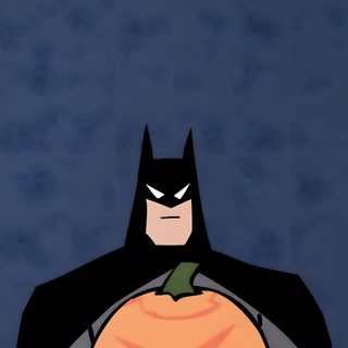 batman with pumpkin on his chest in front of dark blue background and moon behind him Batman Halloween Iphone Dc Halloween, Batman Halloween Iphone, Halloween Batman Drawing, dark slate gray