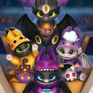 a group of cartoon animals standing next to each other Halloween Toothless Cute Anime Toothless, Toothless Diamond Art, Toothless Cute Cartoon, dim gray