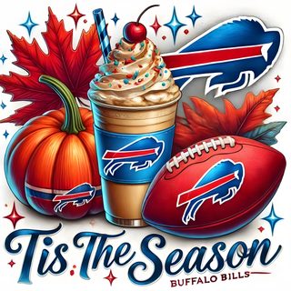 a cup of coffee with whipped cream and a football on it Buffalo Bills Halloween Go Buffalo Bills Images, Buffalo Bills Logo Pumpkin, Buffalo Bills Images, rosy brown