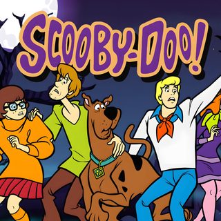 cartoon characters standing in front of a halloween scene with the words scooby do Scooby Doo Halloween Laptop The Mystery Gang, Mystery Inc Gang, Scooby And Gang, dark slate gray