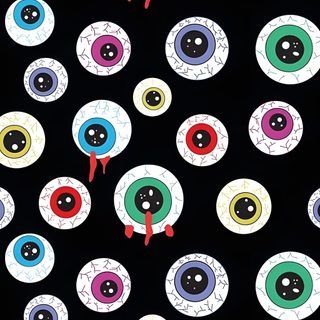 an image of many different colored eyes on a black background Eyeball Halloween Creepy Eyeball, Dots, Eyeball Screensaver, Iphone, Halloween, Polka Dots, black