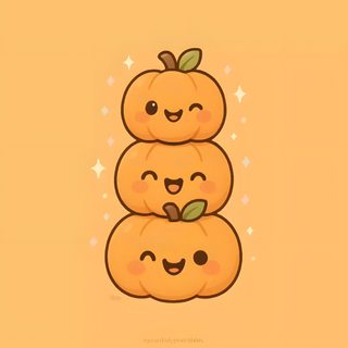 three pumpkins stacked on top of each other with faces drawn in the middle and stars around Pumpkin Pumpkin Cute Halloween Cute Pumpkin Iphone, Pumpkin Pumpkin Cute Halloween, Cute Pumpkin Phone Background, sandy brown