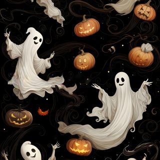 a group of halloween ghostes flying through the air Large Scale Halloween Trick Or Treats Ipad Halloween, Computer, Gothic Halloween, Screen Savers, black