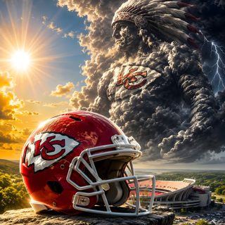 a football helmet sitting on top of a rock under a cloudy sky with an eagle Chiefs Halloween Chiefs, Kc Chiefs Football, Kc Chiefs, Football Art, Nfl Football, Nfl, dark olive green