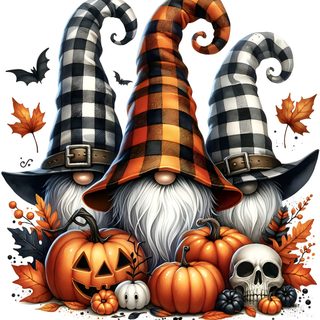 an image of a halloween gnome with pumpkins Halloween Gnome Design Thanksgiving Gnomes Free, Thanksgiving Gnomes, October Gnome Art, rosy brown