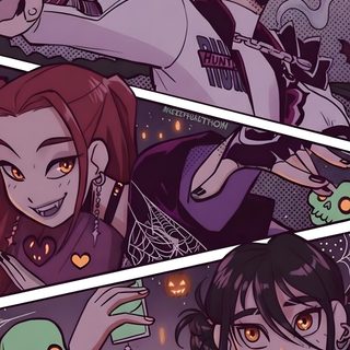 Halloween Fanart, Demon Hunter 2, Kpop Demon Hunters Halloween, Huntrix Halloween, Huntrix Wallpaper, Kpop Demon Hunter Fanart, Derpy Kpop Demon Hunters, Huntrix Kpop Demon Hunters Dessin, Huntrix Fanart Trio Kpdh Halloween Halloween Fanart, Demon Hunter 2, Kpop Demon Hunters Halloween, Huntrix Halloween, dim gray