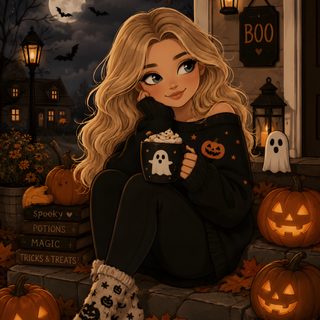 Aesthetic Halloween Girl black