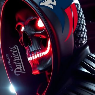 a skull wearing a helmet with an american flag on it Nfl Halloween New England Patriots Logo Art, Patriots Logo, Patriots Helmet Logo, black