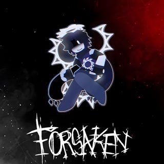 an image of a black and red background with the word forsaken on it Forsaken Halloween Dibujos Animados Bonitos, Art Reference, Dibujos Bonitos, black
