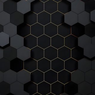 an abstract black and gold background with hexagonal shapes Halloween Hexagon Dark Hexagon, Dark Honeycomb Background, Dark Honeycomb Design, black