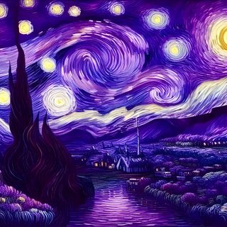 an image of a painting that looks like it has been painted with purple and yellow colors Purple Halloween Laptop Windows Background, Background For Keyboard, Aesthetic Tablet, indigo