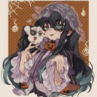 Happy Halloween 🦇 Demon King Anime, Halloween Icons, Dragon Slayer, Halloween Pictures, Demon King, Slayer Anime, Demon Slayer, Enchanted, Anime Demon Halloween Muichiro Demon King Anime, Halloween Icons, Dragon Slayer, Halloween Pictures, Demon King, gray