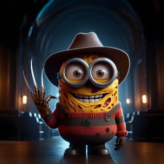 the character from despicable me is wearing a hat and holding a knife Minions Halloween Minions Full Hd, Minions Hd, Minions Hd Funny, Minions Friday The 13th, black