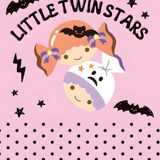 Little Twin Stars Halloween Wallpaper, Halloween Star Wallpaper, Sanrio Spooky Wallpaper, Kiki And Lala Halloween, San X Halloween Wallpaper, Twin Stars Halloween, Little Twin Stars Halloween, Goth Little Twin Stars, Little Twin Stars Christmas Wallpaper Little Twin Stars Halloween Little Twin Stars Halloween, Halloween Star, Sanrio Spooky, pink