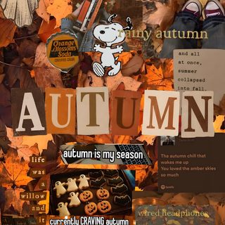 an autumn collage with pumpkins, candles and other items on it's surface Fall Halloween Aesthetic Iphone Fall I Phone, Fall Screen, Aesthetic Autumn Iphone, saddle brown