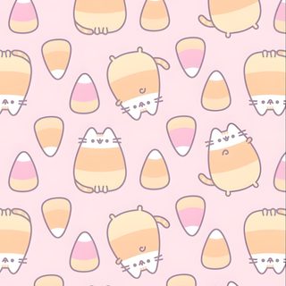 a pink background with many cats on it Halloween Pusheen Cute Home Screens, Diseños Del Fondo De Pantalla, Halloween Pusheen, Pusheen Cat, linen