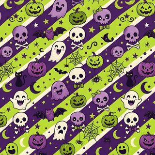 Purple And Green Halloween gray