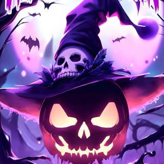 a halloween poster with pumpkins, jack - o - lanterns and a witch's hat Happy Halloween Spirit Halloween Halloween Hd, Halloween Image, Halloween Pics, dark orchid