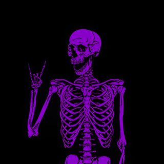 a purple skeleton holding a knife in its right hand on a black background with only one arm visible Halloween Skeleton Hand Purple Pc Background Purple, Purple Goth, Purple Gothic, Computer Backgrounds, black