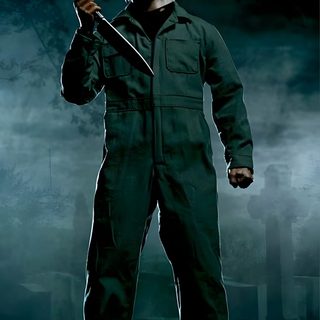 a man dressed in black holding a knife Halloween 2 2009 Halloween Movie Icon, Halloween Party Costume Ideas, Michael Myers Costume Design, black