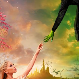 a woman in a pink dress is reaching out to a green witch with her hand Wicked Halloween Glinda Wicked Lockscreen, Wicked Film, Wicked Glinda, Wicked 2024, sienna
