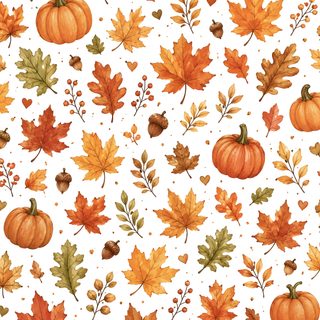 watercolor fall leaves and pumpkins on white background Halloween Autumn Small Scale Nursery Patterns, Baby Nursery, Floral Vine, Autumn Aesthetic, Nursery, snow
