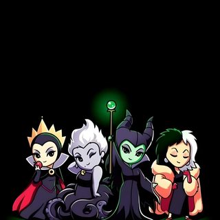 some cartoon characters sitting together in the dark Halloween Disney Villains Maleficent Screensaver, Villain Aesthetic, Disney Villians Halloween, black
