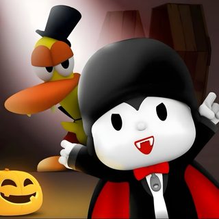 an animated image of two people dressed in halloween costumes and one is pointing at a pumpkin Pocoyo Halloween Matching Pocoyo Pfps, Matching Pfp Pocoyo, Cute Pocoyo Pfp, Pocoyo Thanksgiving, saddle brown