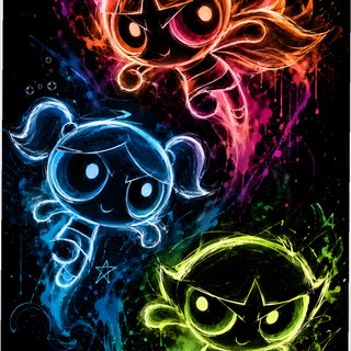 two cartoon characters with different colors and shapes Powerpuff Girls Halloween Glow In The Dark Iphone, Powerpuff Girl Fanart, Power Puff, black