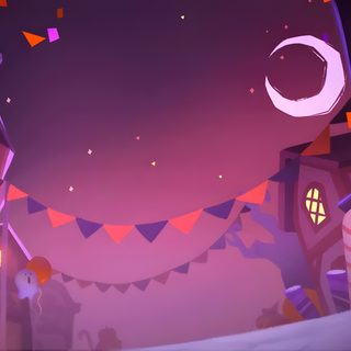 an animated halloween scene with pumpkins and houses Crk Halloween Cookie Run Background, Cookie Games, Cookie Run, Witch, Halloween, dim gray