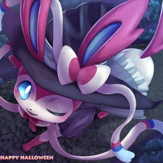 an image of a cartoon character with bunny ears Halloween Sylveon Hd Vampire Sylveon, Sylveon Maid, Dark Sylveon, Sylveon Halloween, dark slate blue