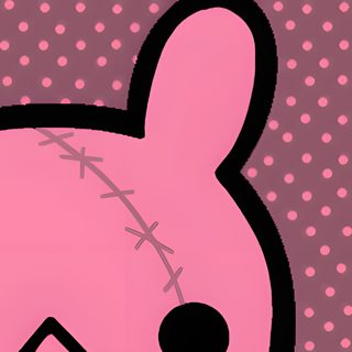 a pink bear with black eyes and ears on it's face, in front of a purple background Gloomy Bear Halloween Monomi Gif, Usavich Gif, Monokuma Gif, Laptop Emo, Monokuma Pixel Gif, indian red