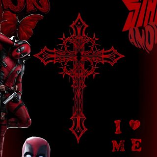 a red and black poster with the words hell is born to be written on it Deadpool Halloween Deadpool, Design, Wall, Character Design, black