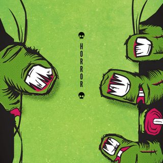 an image of two green monster hands with their mouths open and eyes wide open on a green background Spirit Halloween Vintage Zombie, Green Monster Background, Halloween Zombie, Zombie Aesthetic,