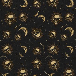 Halloween Sun Pattern Wallpaper, Skull And Moon Fabric Pattern, Gothic Celestial Wallpaper, Sun And Moon Pattern Background, Bat Moon Skull Fabric, Gothic Moon And Sun Pattern, Sun Pattern On Dark Background, Gothic Celestial Fabric, Celestial Print Dark Aesthetic Halloween Sun Pattern Halloween Sun Pattern, Skull And Moon Fabric Pattern, Gothic Celestial, black