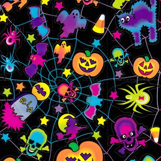 an image of halloween stickers on a black background Lisa Frank Halloween Y2k Halloween Background, 2000s Halloween, 2000s Halloween Aesthetic, black