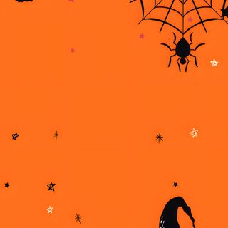 an orange halloween background with bats and spider web Halloween Orange Background Cute Halloween Flyer Background, Animated Pumpkins, Halloween Party Poster,