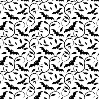 a black and white pattern with bats on it Halloween Bat For Bedroom Spooky Backgrounds, Black And White Bat, Bat Pattern Background,