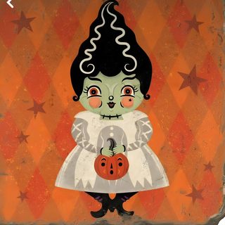 Old Halloween Characters, Frankenstein Girl Pumpkin, Traditional Halloween Characters, Cute Vintage Halloween Images, Halloween Art Frankenstein, Cute Vintage Halloween, Vintage Halloween Candy Art, Vintage Cute Halloween, Vintage Halloween Frankenstein Johanna Parker Halloween Old Halloween Characters, Frankenstein Girl Pumpkin, Traditional Halloween Characters, sienna