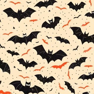 an image of bats flying in the sky with orange and black dots on it's surface Halloween Bats Halloween I Phone, Ipad Homescreen Ideas Halloween, Halloween Themed, bisque