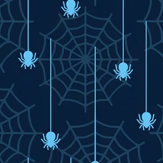 blue spider webs on a black background Blue Cute Halloween Diy Halloween Decor Ideas, Blue Spider Web Pattern, Blue Spider Web,