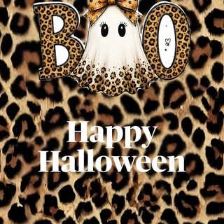 Halloween Leopard Print dark olive green