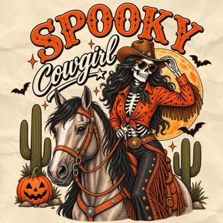 🤠 **Spooky Cowgirl Halloween Digital Download** 🎃 Saddle up for spooky season with this unique **Skeleton Cowgirl Western Design featuring a spooky cowgirl riding a horse with pumpkins, bats, cacti, and a glowing orange moon. Perfect for **Halloween T-shirts, Western shirts, cowgirl apparel, rodeo designs, horse lover gifts, tumblers, mugs, hoodies, stickers, sublimation, and print-on-demand projects.** 🖤 **Perfect for Cowgirls * Horse Lovers * Rodeo Fans * Western Lovers * Halloween Lovers 📥 **DIGITAL DOWNLOAD ONLY -- No physical product will be shipped.** Create your own spooky Western creations with this bold **Halloween Cowgirl design 🧡🖤 Halloween Cowgirl coral
